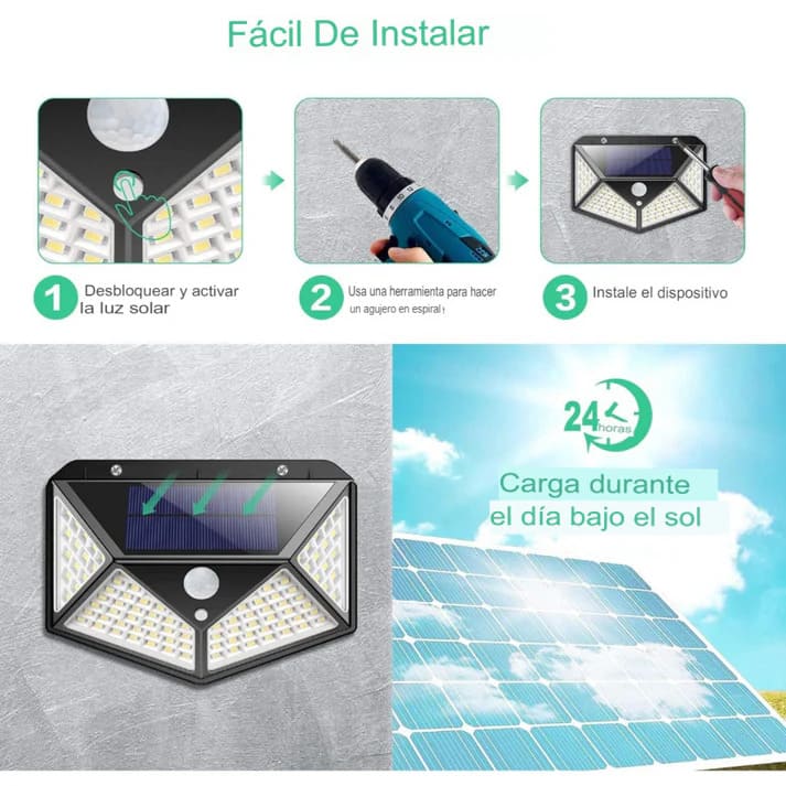 LAMPARA SOLAR CON SENSOR DE MOVIMIENTO