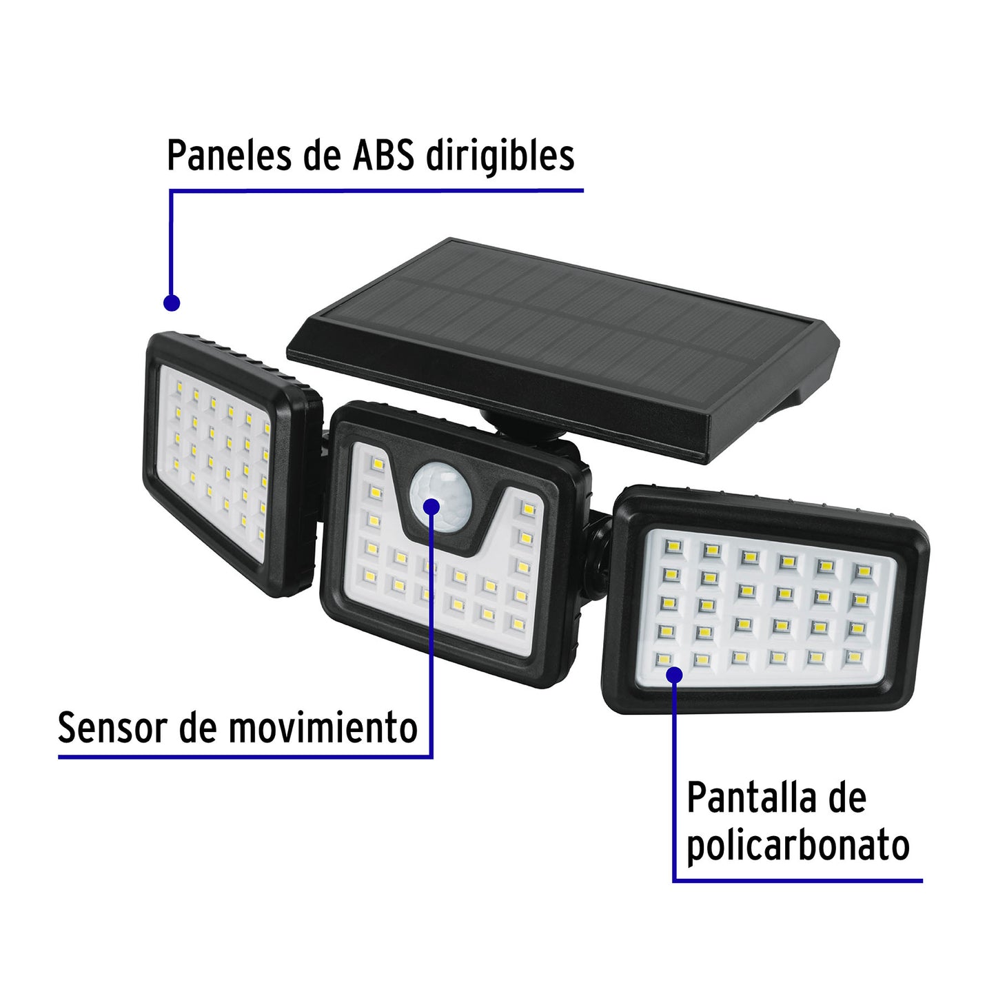 LAMPARA SOLAR CON SENSOR DE MOVIMIENTO