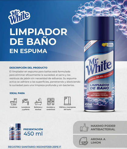 LIMPIADOR DE BAÑO MR. WHITE