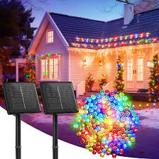 LUCES NAVIDEÑAS CON PANEL SOLAR AMBAR 10M
