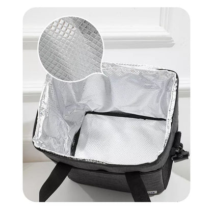 MOCHILA CON LONCHERA PLOMA